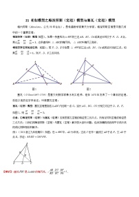 中考数学专题练习21 相似模型之梅涅劳斯（定理）模型与塞瓦（定理）模型