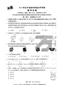 2024年辽宁中考《黑白卷》数学模拟试卷及参考答案