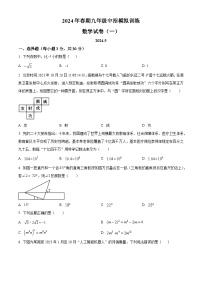 2024年河南省南阳市镇平县中考二模考试数学试题（原卷版+解析版）