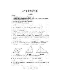 安徽省滁州市天长市铜城中学2023~2024学年八年级下学期第三次月考数学试卷