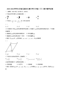 2023-2024学年江苏省无锡市江南中学八年级（下）期中数学试卷（含解析）