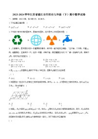2023-2024学年江苏省镇江市丹阳市九年级（下）期中数学试卷（含解析）