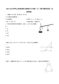 2023-2024学年山东省青岛市莱西市七年级（下）期中数学试卷（五四学制）（含解析）