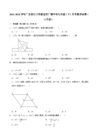 2023-2024学年广东省江门市新会区广雅中学九年级（下）月考数学试卷（4月份）