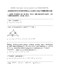 陕西省西安市交大附中航天学校2023-2024学年七年级下学期数学期中试卷