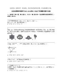 陕西省渭南市高新区2023-2024学年八年级下学期数学期中试卷
