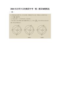 2024长沙四大名校集团中考数学一模二模压轴题精选