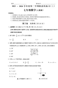 山西省大同市+多校联考2023-2024学年七年级下学期5月月考数学试题