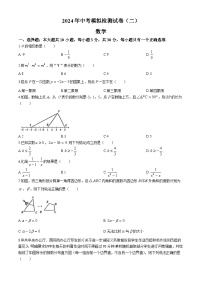 2024年甘肃省天水市麦积区中考模拟检测（二）数学试题