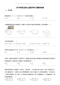 2024年浙江绍兴上虞区中考二模数学试卷
