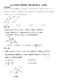 2024年济南中考数学模考9题尺规作图题汇总（无答案）