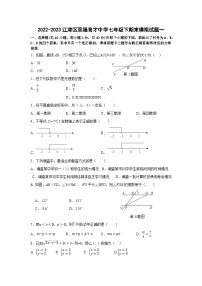 重庆市江津区双福育才中学2022—2023学年下学期七年级数学期末模拟试题一