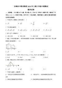 重庆市开州区文峰教育集团2023-2024学年八年级下学期4月期中数学试题（原卷版+解析版）