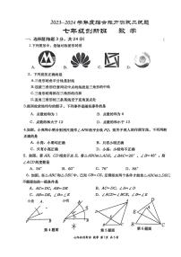 22，陕西省西安市高新一中创新班2023-2024学年下学期七年级第二次月考数学试题