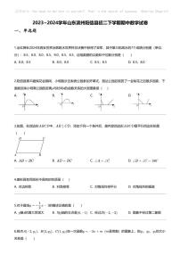 2023_2024学年山东滨州阳信县初二下学期期中数学试卷