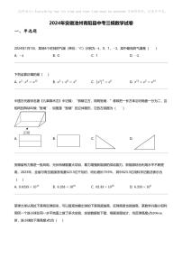 2024年安徽池州青阳县中考三模数学试卷