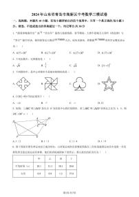 2024年山东青岛高新区中考数学三模试题+答案