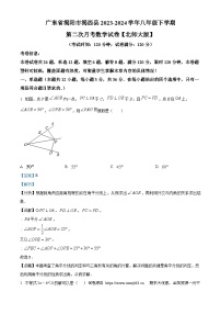 01，广东省揭阳市揭西县2023-2024学年八年级下学期第二次月考数学试题