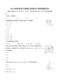 2024年陕西省西安市莲湖区五校联考中考数学模拟试卷（含详细答案解析）