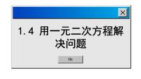 苏科版九年级上册1.4 用一元二次方程解决问题图片课件ppt