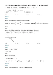 青海省西宁八中教育集团2023-2024学年七年级下学期期中考试数学试题（学生版+教师版）