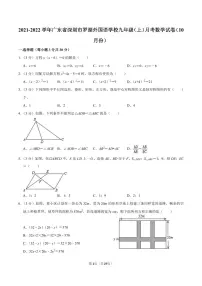 2021-2022学年广东省深圳市罗湖外国语学校九年级（上）月考数学试卷（10月份）