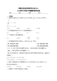 内蒙古自治区赤峰市松山区2023-2024学年七年级下学期期中数学试卷(含答案)