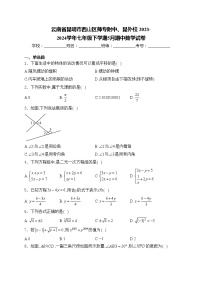 云南省昆明市西山区师专附中、昆外校 2023-2024学年七年级下学期5月期中数学试卷(含答案)