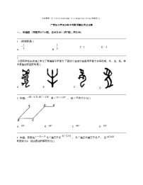 广西东兴市2024年中考数学模拟考试试卷