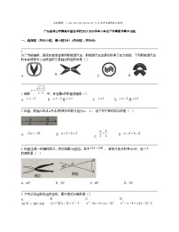 广东省佛山市南海外国语学校2023-2024学年八年级下学期数学期中试题