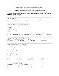 广东省湛江市赤坎区等2地2023-2024学年七年级下学期数学期中考试试卷