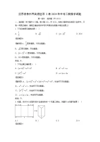 江苏省泰州市高港区等2地2024年中考二模数学试卷（解析版）