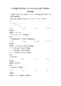 广东省韶关市浈江区2023-2024学年七年级下学期期中数学试卷（解析版）