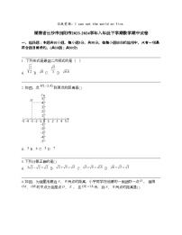 湖南省长沙市浏阳市2023-2024学年八年级下学期数学期中试卷