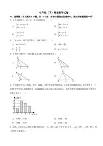 黑龙江省哈尔滨市2024年七年级（下）期末数学试卷(附参考答案）