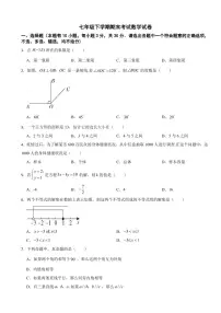 浙江省台州2024年七年级下学期期末考试数学试卷(附参考答案）