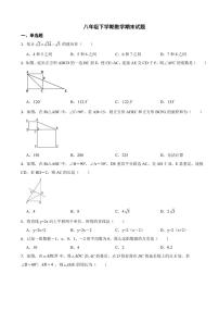 广东省江门市台山市2024年八年级下学期数学期末试题(附参考答案）