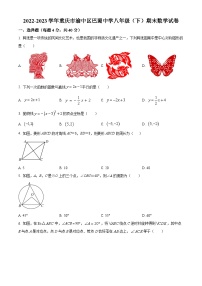 精品解析：重庆市渝中区巴蜀中学校2022-2023学年八年级下学期期末数学试题