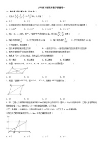 2022-2023学年华东师大版八年级下册期末数学预测卷一