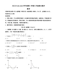 精品解析：四川省内江市2022-2023学年八年级下学期期末数学试题