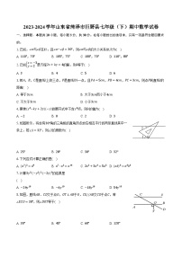 2023-2024学年山东省菏泽市巨野县七年级（下）期中数学试卷（含解析）