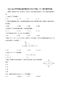 2023-2024学年湖北省孝感市汉川市八年级（下）期中数学试卷（含解析）