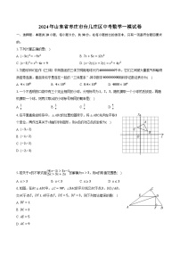 2024年山东省枣庄市台儿庄区中考数学一模试卷（含解析）