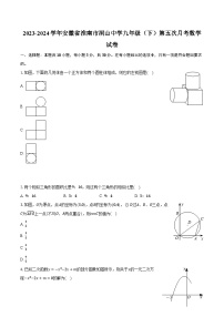 2023-2024学年安徽省淮南市洞山中学九年级（下）第五次月考数学试卷（含解析）