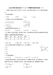 2024年四川省达州市（7+3）中考数学适应性试卷（一）（含解析）