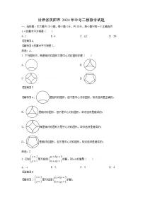 甘肃省庆阳市2024年中考二模数学试卷（解析版）