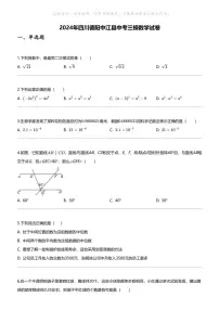 2024年四川德阳中江县中考三模数学试卷