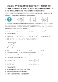 精品解析：四川省成都市新都区2022-2023学年七年级下学期期末数学试题