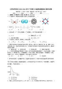 江苏省苏州市2023-2024学年下学期八年级期末模拟练习数学试卷及答案