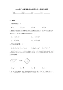 2023年广东省珠海市金湾区中考一模数学试题